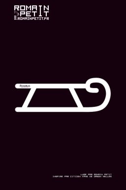 Poster N&B Luge par Romain Petit