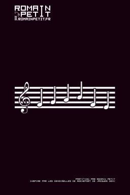 Poster N&B Partition par Romain Petit