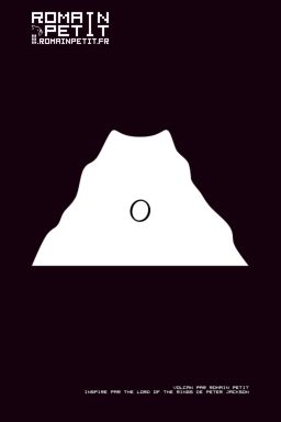 Poster N&B Volcan par Romain Petit