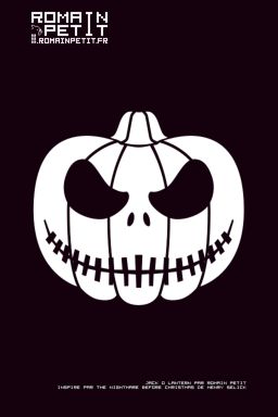 Poster N&B Jack-O'-Lantern par Romain Petit