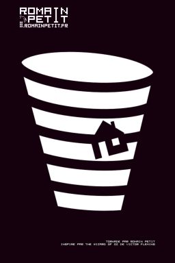 Poster N&B Tornade par Romain Petit